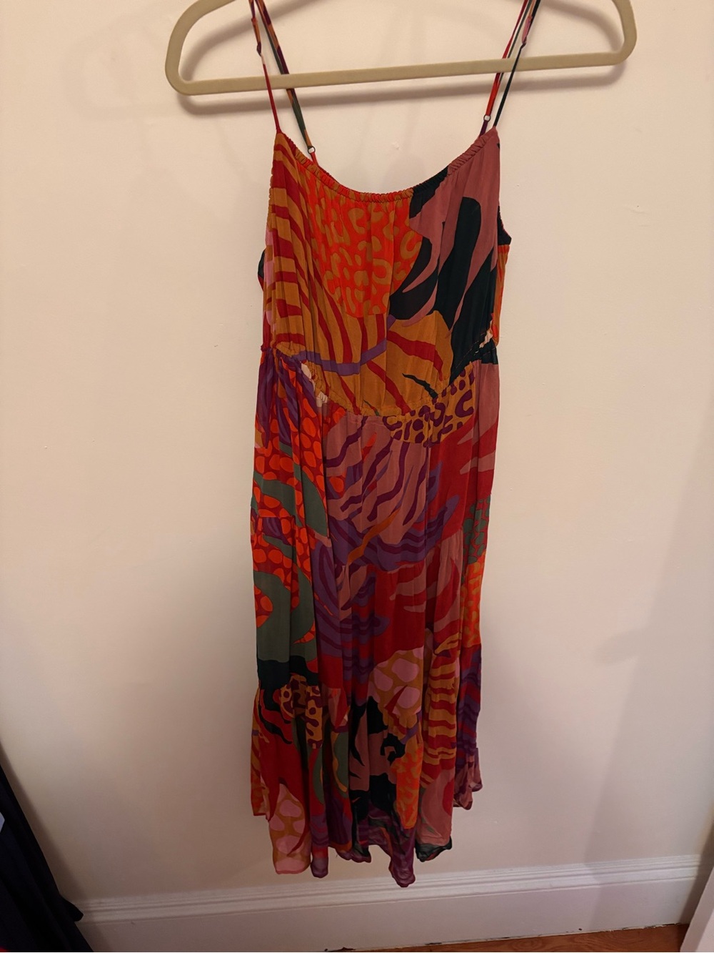 FARM Rio Multicolor Floral dress - Red, Teal & Orange